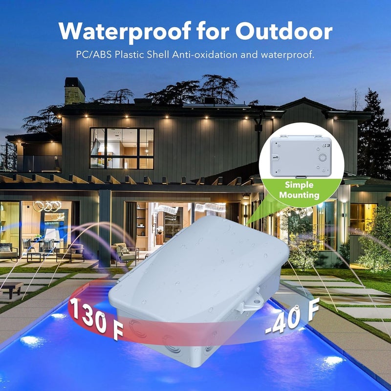 BN-LINK Pool Pump Timer Outdoor Mechanical Timer Box, Heavy Duty 24 Hour Programmable, 2HP 40A Max, 120, 240, 277 VAC, for Pool Pump, Water Heater, Fans, SPA - Image 5